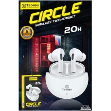 Troops TP7238 Circle Wireless Earbuds(20Hrs Battery Backup)