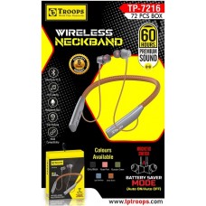 Troops TP-7216 Wireless Bluetooth Neckband(60 hrs playtime)