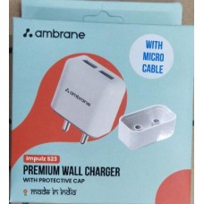 Ambrane Impulz S23 Premium Wall charger with micro/v8 cable