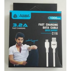 Aroma C116 3.2Amp 1Mtr Micro/V8 Fast Charging Data Cable