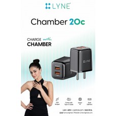 Lyne Chamber 20C 2.4Amp Charger With Micro/V8 Cable