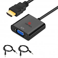 LiveTech HDMI To VGA Convertor with Audio Cable