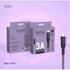 Baum BM-102 3 Amp,Quick Charging Type-C Cable ,1 Mtr (Buy 10 Get 1 Free)	