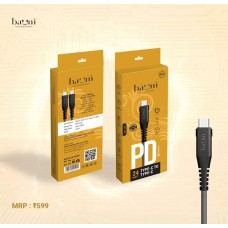 Baum BM-104 Type-C  to Type-C 3Amp Quick Charging 24W cable  (Buy 10 Get 1 Free)