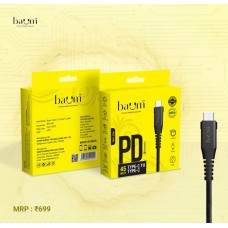 Baum BM-106 Type-C to Type-C 3Amp Quick Charging 45W cable  (Buy 10 Get 1 Free)