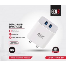 GenB AB-CH TypeC 15W Dual USB Charger