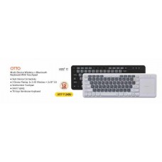 Hammok OTTO Multi-Device Wireless + Bluetooth Keyboard with Touchpad (Black)