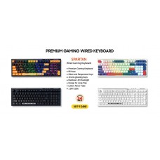 Hammok Spartan Wired Gaming Keyboard (Rainbow Backlight) Black & White