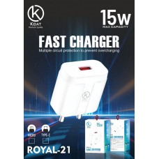 KOAT Royal-21 15W MicroV8 Charger 