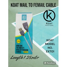 KOAT EXT01 USB(M) TO USB(F) OTG EXTENSION CABLE (1.25M)