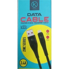 KOAT Micro V8 Cable ZINC SERIES CHARGE AND DATA CABLE 3.4A (3M)