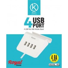 KOAT Royal45 4USB Port With Mobile Stand (4 A output)