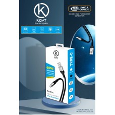 KOAT DC-75 Metal series  60W Type C  Cable  Data fast charging cable (1M)