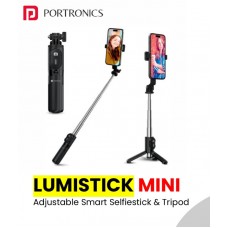 Portronics LUMISTICK Mini Adjustable Smart Selfiestick & Tripod