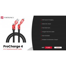 Portronics ProCharge4 4 in 1 Multifunctional Cable