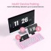 Bubble Square Wireless Keyboard with Bluetooth & 2.4 GHZ Receiver Pink