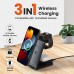 Freedom Trio 15W 3-In-1 Desktop Wireless Charger Grey