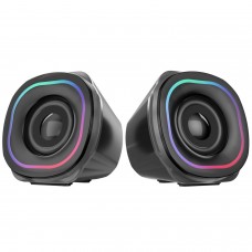 In Tune 5 12W Portable Desktop Speaker with Multicolor RGB Lights Black