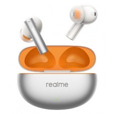 realme Buds Air 6 TWS Earbuds with 12.4 mm Deep Bass Driver, 40 Hours Play time, Fast Charge,50 dB ANC,LHDC 5.0, 55 ms Low Latency, IP55 Dust & Water Resistant, Bluetooth v5.3 (Flame Silver)