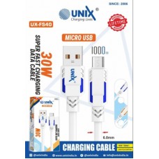 UNIX UX-FS40 V8/Micro USB Data Cable  (30W)