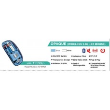 IVOOMI OPAQUE TRANSPARENT BT MOUSE (Blue)