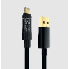 Vismac Viper Dual Braided Fast Charge & Sync Cable 1.2Mts(Usb-A to Lightning) (60W)