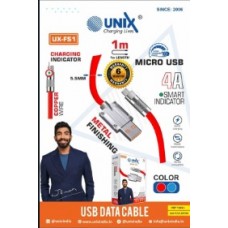 UNIX UX-FS1 6mm 5A V8/Micro USB Data Cable 