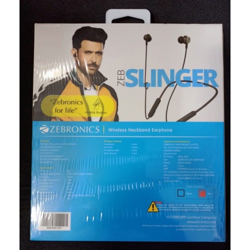 zeb bluetooth earphone slinger