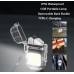 Cob Windproof & Waterproof Lighter with Flashlight, USB Rechargeable Flameless Dual Arc 