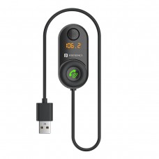Portronics AUTO One Smart Audio Connector in-Car Bluetooth Receiver for Handsfree Calling, Music System, Supports All Smartphones (Black)