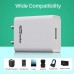 Portronics Adapto62 USB Wall Adapter with 2.4A Fast Charging Single USB Port Without Cable(White)