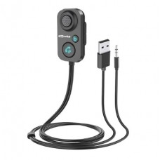 Portronics AUTO12 in-Car Bluetooth Receiver for Handsfree Calling, Music System, Supports All Smartphones (Black)