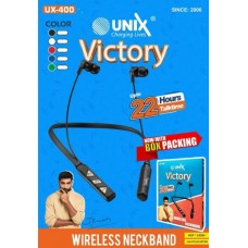 UNIX UX-400 Victory Bluetooth Neckband (Upto 22Hours Talktime)