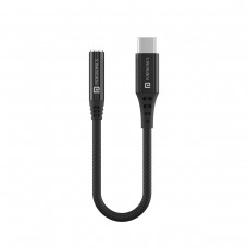 Portronics iKonnect C II Type C to 3.5mm Aux Connector(Black)