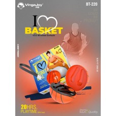 VingaJoy BT220 I Love Basket Seris Wireless Earbuds(Playtime 20Hrs)