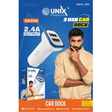 Unix UX-C44 2.4A Dual USB Car charger(Dock Only)