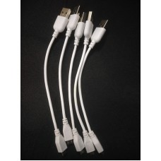 Micro/V8 Power Bank Cable12cm (White)(Pack of 5)