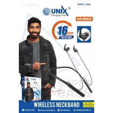 Unix UX-MX3 AURA BT Wireless Neckband(28 Hrs PlayTime)