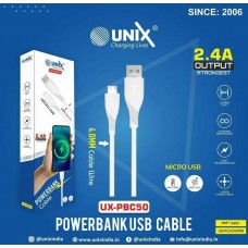 UNIX UX-PDC50 2.4Amp Micro/V8 Powerbank Chargering Cable