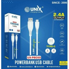 UNIX UX-PDC60 2.4Amp TypeC Powerbank Chargering Cable