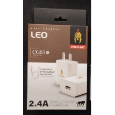 Vismac CG03 Leo Micro/V8 Fast Charger With Cable