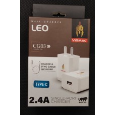 Vismac CG03 Leo TypeC Fast Charger With Cable