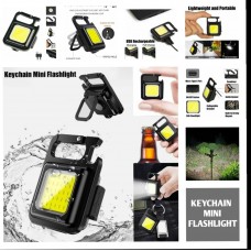 Cob Metal Rechargeable Keychain Mini Flashlight