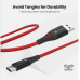 Portronics Konnect Dash 2 USB To Type C Cable Red