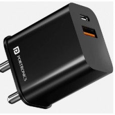 Portronics Adapter20C TypeC 20W Charger Black 
