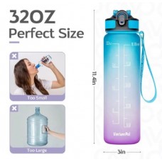 Motivational 900ml Water Bottle with Time Marker