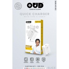 OUD OD CH5078 Quick Charger With TYpeC Cable(25W)
