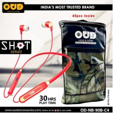OUD OD NB90B/C4 Shot Series Wireless Neckband(30Hrs Playtime)