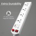 Portronics PowerPlate4 with 4Power Sockets + 1USB Port Power Converter with Extension(White)