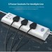 Portronics PowerPlate8 1500W with 3 USB + 3 Socket Extension Boards(White)